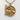 Close-up of gold vermeil finished moose pendant medallion showing intricate fur texture and tree details