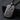 Masonic Dog Tag Pendant, black rhodium, angled product view on slate