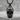 Memento Mori Masonic Skull Pendant, black rhodium plated, front view