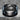 Per Aspera Ad Astra Ring, black rhodium, front view on stone