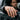 Shriner Masonic Ring, worn on model hand resting on car door