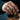 Labor Et Honor Masonic Ring worn on model hand moving chess piece