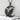 Raven Crescent Moon Pendant, product photo, black rhodium finish