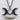 Triple Moon Star Pendant, black rhodium, front view on display pedestal