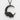 Crescent Moon Moth Pendant, black rhodium plated, front view on white