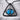 Oracle Eye Pendant, black rhodium finish, front view on stone
