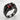 Double Dragon Claw Ring, black rhodium, front view on textured surface
