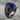 Lapis Snake Ring in black rhodium, product photo on stone base