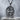 Saint Hubert Medal Pendant, oxidized silver, product photo on stone