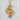 Dragon Crescent Moon Pendant, gold vermeil, front view on concrete