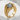 Dragon Claw Labradorite Ring, gold vermeil, product photo on stone base
