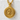 Viking Drakkar Dragon Pendant, gold vermeil, product photo on stone