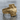 Christ the Protector Ring, gold vermeil, angled product photo on stone