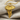 Ivy leaf pendant in gold vermeil, front view on display