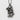 Rescue Combat Medic Pendant, oxidized silver, front view on textured surface