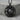 Norse Kolovrat Wolf Pendant, black rhodium plated, angled studio product photo