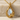 Wire Wrapped Moonstone Leaf Pendant, gold vermeil, front product view