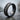 Geometric Roller Ring, black rhodium, angled product view on stone