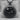 Memento Mori Pisces Pendant, black rhodium, front view