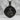 Saint Panteleimon Medal Pendant, black rhodium plated, front product photo