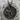 Hephaestus Medallion Pendant, black rhodium, front product photo
