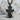 Russian Three Bar Cross Pendant in black rhodium, angled product photo