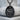 Pieta Sculpture Medal Pendant, black rhodium, front view