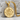 Saint Christopher Compass Medal Pendant, gold vermeil, angled product photo