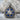 Star of David Enamel Pendant, oxidized, front product view