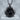 Shukr Hammered Pendant, black rhodium plated, front product photo
