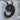 Waw Spiral Relief Pendant, product photo, black rhodium finish