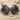 Scallop Folded Shell Earring, black rhodium, front product view