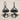 White Topaz Mushroom Dew Earring, product photo, black rhodium finish