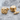 Dice Five Pips Cufflink, gold vermeil, product pair view