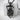 Reaper Scythe Crest Pendant, black rhodium plated finish, product view