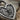 Acanthus Heart Lock Pendant, oxidized finish, close-up of leaf detail and keyhole