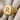 Chevron Initial Signet Ring, gold vermeil, front view