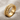 Wheat Leaf Chevron Ring, gold vermeil, angled product photo