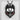 Kitsune Festival Mask Pendant, black rhodium, product view