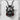 Hannya Red Cheek Pendant, black rhodium, angled product photo