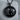 Lydian Lion Bull Pendant, black rhodium finish, front view