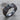 Bandana Knot Enamel Ring, black rhodium plated, angled product photo