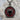 Albanian Eagle Enamel Disc Pendant, black rhodium plated, front view