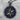 Byzantine Tessera Rosette Pendant, black rhodium, front view product photo