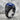 Lapis Byzantine Acanthus Ring, black rhodium, studio view