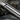 Double Groove Tie Clip Accessory, oxidized silver, angled close-up view