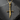 14K gold vermeil broken sword pendant featuring intricate elven hilt design on dark stone background