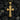Gold plated sterling silver religious cross necklace displaying ornate filigree craftsmanship