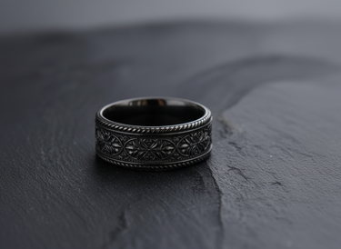 Silver Vintage Floral Ring