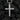 Close-up of architectural square accents on silver rope cross necklace design
